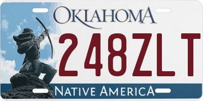 OK license plate 248ZLT