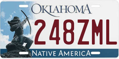 OK license plate 248ZML