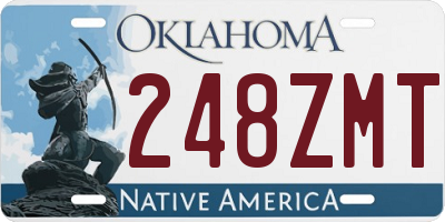 OK license plate 248ZMT