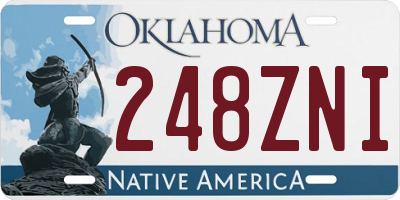 OK license plate 248ZNI