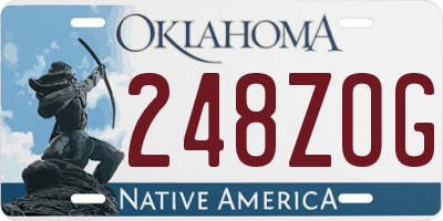 OK license plate 248ZOG