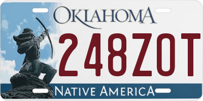 OK license plate 248ZOT