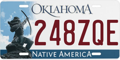 OK license plate 248ZQE