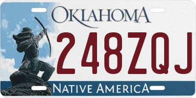 OK license plate 248ZQJ