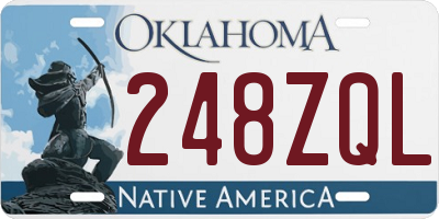 OK license plate 248ZQL