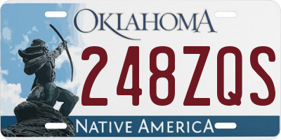 OK license plate 248ZQS