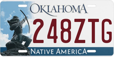 OK license plate 248ZTG