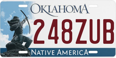 OK license plate 248ZUB