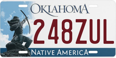 OK license plate 248ZUL