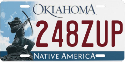 OK license plate 248ZUP