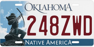 OK license plate 248ZWD