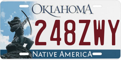 OK license plate 248ZWY