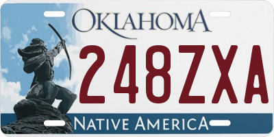 OK license plate 248ZXA