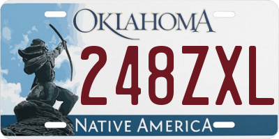OK license plate 248ZXL