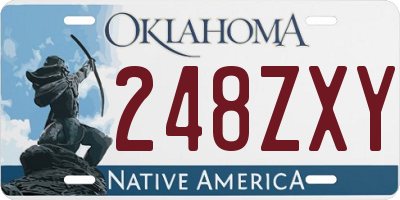 OK license plate 248ZXY