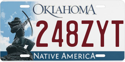 OK license plate 248ZYT