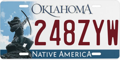 OK license plate 248ZYW