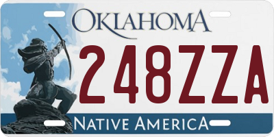 OK license plate 248ZZA