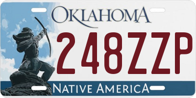 OK license plate 248ZZP