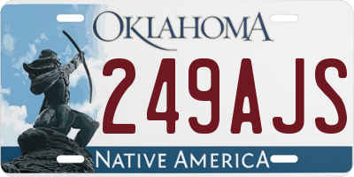 OK license plate 249AJS