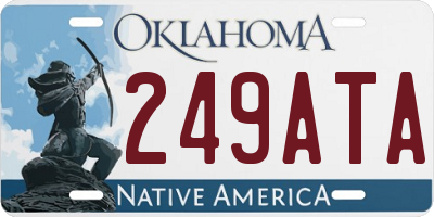 OK license plate 249ATA