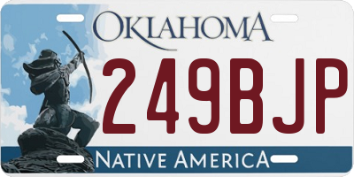 OK license plate 249BJP