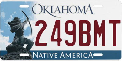 OK license plate 249BMT