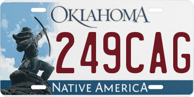 OK license plate 249CAG