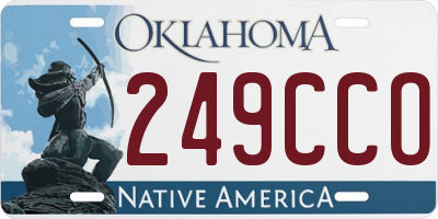 OK license plate 249CCO