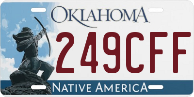 OK license plate 249CFF
