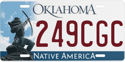 OK license plate 249CGC