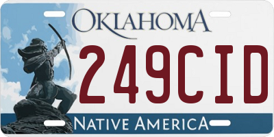 OK license plate 249CID