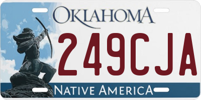 OK license plate 249CJA