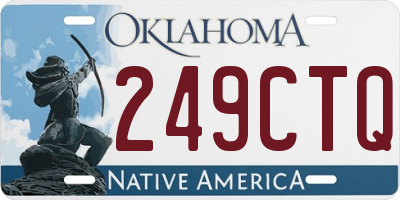 OK license plate 249CTQ