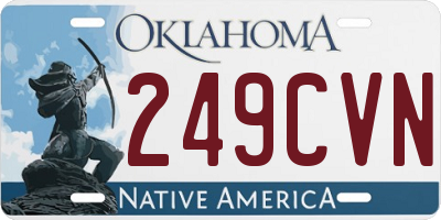 OK license plate 249CVN