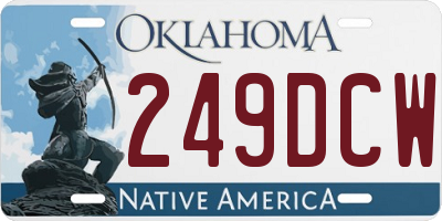 OK license plate 249DCW