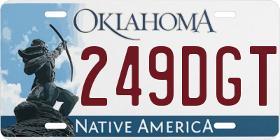 OK license plate 249DGT