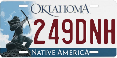 OK license plate 249DNH