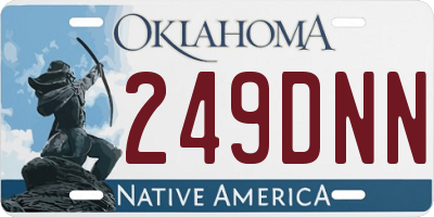 OK license plate 249DNN