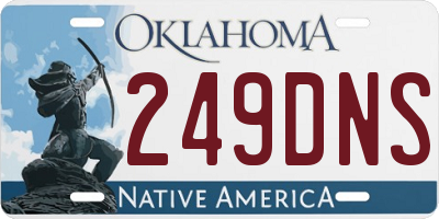 OK license plate 249DNS