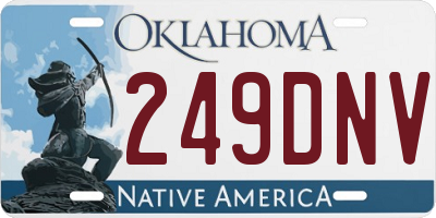OK license plate 249DNV