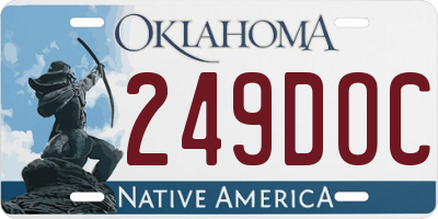 OK license plate 249DOC