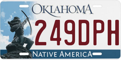 OK license plate 249DPH