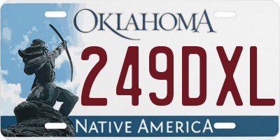 OK license plate 249DXL