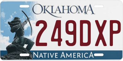 OK license plate 249DXP