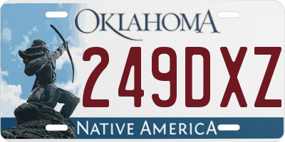 OK license plate 249DXZ