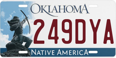 OK license plate 249DYA