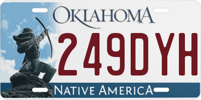 OK license plate 249DYH