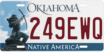 OK license plate 249EWQ