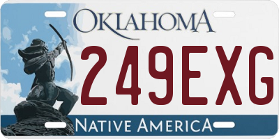 OK license plate 249EXG